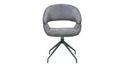 Speisezimmersessel Irun mit einer Frontalansicht in anthrazit.