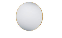 Rahmenspiegel Britta mit einem goldenen Metallrahmen in einer runden Form