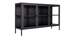 Sideboard Nilla von House Nordic in Schwarz aus Stahl, mit 3 Türen