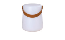 LED Weinkühler Nilla von House Nordic in Weiß mit braunem Henkel