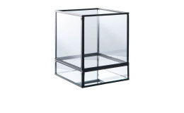 Windlicht Nilla von House Nordic in Metall schwarz und Glas