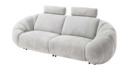 Big Sofa Kirstin in einem Hellgrauen Bezug. Schrägeansicht