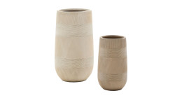 Blumentopf Tival im 2er-Set von Kave Home in Zementoptik