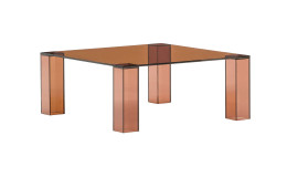 Beistelltisch Adularia von Kave Home in braun aus Sicherheitsglas