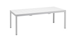Gartentisch Rio 210 in Bianco weiß mit Matt-Effekt, ausziehbar