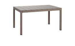 Gartentisch Rio 140 in Tortora (Taubengrau) mit Matt-Effekt, ausziehbar