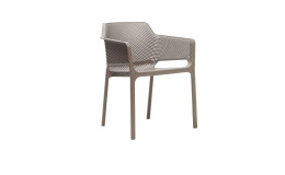 Stuhl Net in Tortora (Taubengrau) aus Fiberglass-Polypropylen