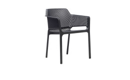 Stuhl Net in Anthrazit aus Fiberglass-Polypropylen