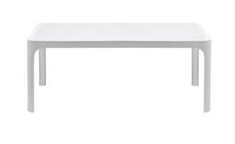 Couchtisch Net Table 100 in Bianco Weiß, aus Fiberglass-Polypropylen