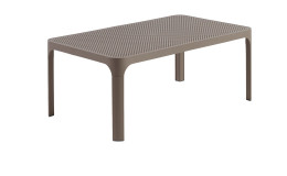 Couchtisch Net Table 100 in Tortora (Braun), aus Fiberglass-Polypropylen, Seitenansicht