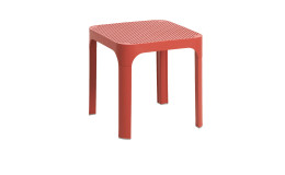 Beistelltisch Net Table 40 in Corallo, stapelbar, 40 x 40 cm