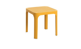 Beistelltisch Net Table 40 in Senape (Gelb), stapelbar, 40 x 40 cm