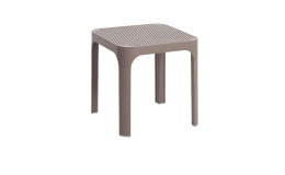 Beistelltisch Net Table 40 in Tortora (Braun), stapelbar, 40 x 40 cm