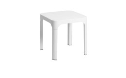Beistelltisch Net Table 40 in Bianco Weiß, stapelbar, 40 x 40 cm