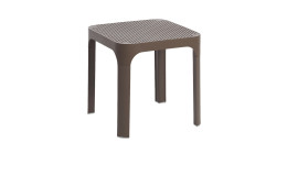 Beistelltisch Net Table 40 in Tabacco (Dunkelbraun), stapelbar, 40 x 40 cm