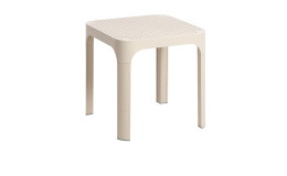 Beistelltisch Net Table 40 in Corda (Naturfarben), stapelbar, 40 x 40 cm