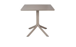 Beistelltisch Clip 80 in Tortora (Braun), 80 x 80 cm