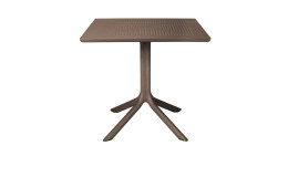 Beistelltisch Clip 80 in Tobacco (Dunkelbraun), 80 x 80 cm