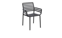 Gartenstuhl Doga in Anthrazit Matt-Effekt, aus Fiberglass-Polypropylen