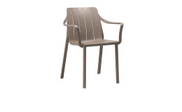 Gartenstuhl Tiberina, aus Fiberglass-Polypropylen in Tortora (Braun)