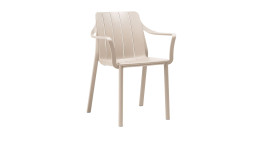 Gartenstuhl Tiberina, aus Fiberglass-Polypropylen in Corda (Naturfarben)