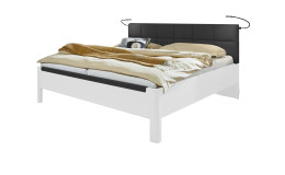 Komfort-Bettanlage MONDO Amado, in der Farbausführung Weiß / Anthrazit