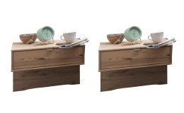 Basis-Nachtkonsolenpaar MONDO NATUR Arezzo Farbe Astkernbuche