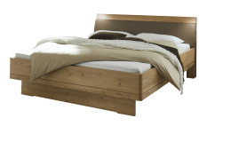 Basis-Bettgestell MONDO Wega Plus in der Farbausführung Bianco Eiche / Mocca