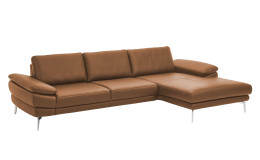 Basis-Wohnlandschaft MONDO Civita, in der Farbausführung Cognac, Schrägansicht