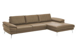 Basis-Wohnlandschaft MONDO Civita, in der Farbausführung Nougat, Schrägansicht