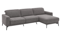 Komfort-Wohnlandschaft MONDO Ensemble Shima, in der Farbausführung Graphite, Schrägansicht