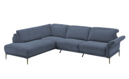 Komfort-Ecksofa MONDO Ensemble Lillia, in der Farbausführung Blue, Schrägansicht