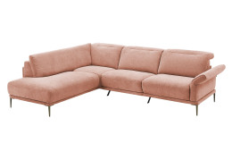 Komfort-Ecksofa MONDO Ensemble Lillia, in der Farbausführung Rose, Schrägansicht