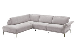 Komfort-Ecksofa MONDO Ensemble Lillia, in der Farbausführung Silver, Schrägansicht