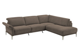 Komfort-Ecksofa MONDO Ensemble Lillia, in der Farbausführung Taupe, Schrägansicht