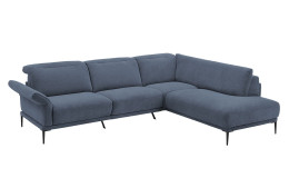 Basis-Ecksofa MONDO Ensemble Lillia, in der Farbausführung Blue, Schrägansicht