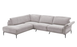 Basis-Ecksofa MONDO Ensemble Lillia, in der Farbausführung Silver, Schrägansicht