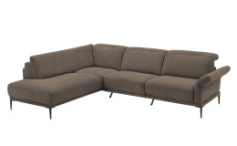 Basis-Ecksofa MONDO Ensemble Lillia, in der Farbausführung Taupe, Schrägansicht
