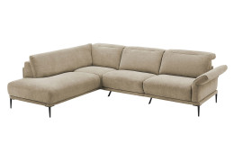 Basis-Ecksofa MONDO Ensemble Lillia, in der Farbausführung Beige, Schrägansicht