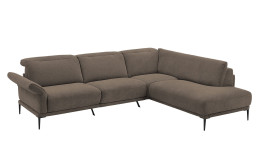 Basis-Ecksofa MONDO Ensemble Lillia, in der Farbausführung Taupe, Schrägansicht