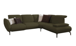 Basis-Ecksofa vito Bevy, in der Farbausführung Olive