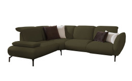 Basis-Ecksofa vito Bevy, in der Farbausführung Olive