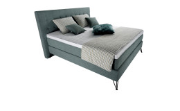 Komfort-Boxspringbett vito Aryelle Premium 200 in grün inkl. 4 Kissen und 1 Plaid