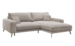 Ecksofa set one Kansas mit Bezug in der Farbe "Silver"