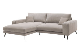 Ecksofa set one Kansas mit Bezug in der Farbe "Silver"