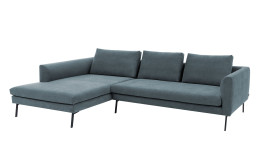 Basis-Wohnlandschaft Musterring 4820, in der Farbausführung Azur, Schrägansicht