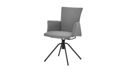 Speisezimmer-Armlehnen-Stuhl Musterring Helmond, in der Farbausführung Grau, Schrägansicht