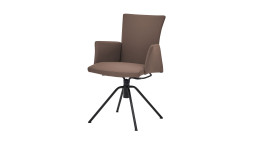 Speisezimmer-Armlehnen-Stuhl Musterring Helmond, in der Farbausführung Caffee, Schrägansicht