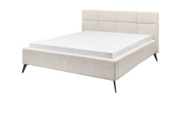 Bett set one Cary in Cord beige mit schwarzen Füßen