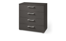 Kommode set one Henderson mit 4 Schubkästen im Dekor Graphit